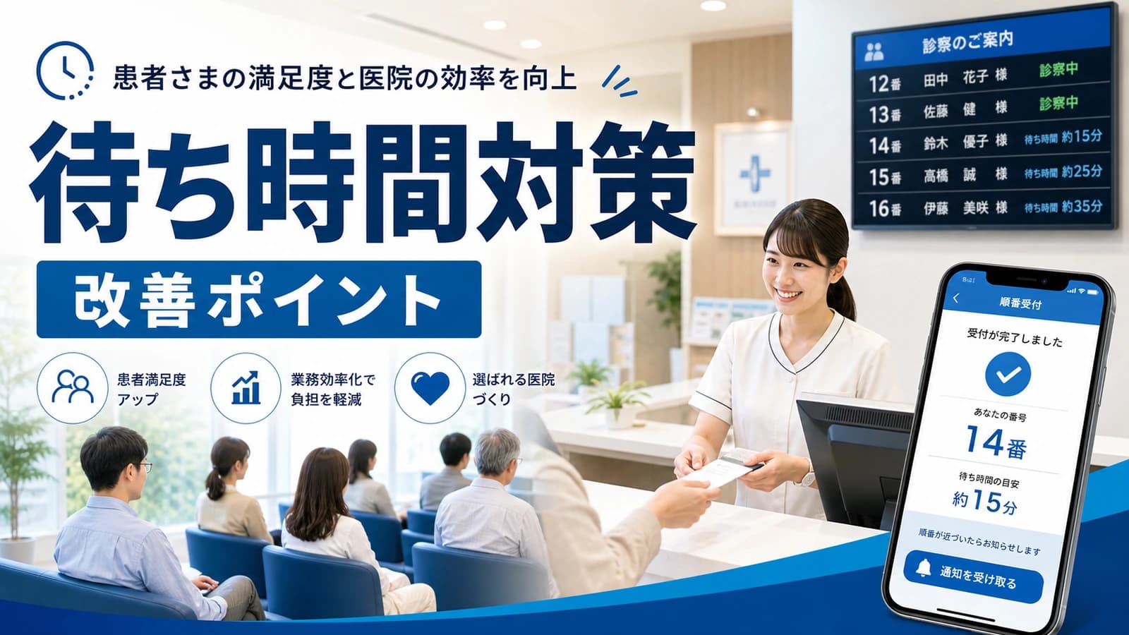 COL-006 eyecatch クリニックの待ち時間対策で見直したいこと